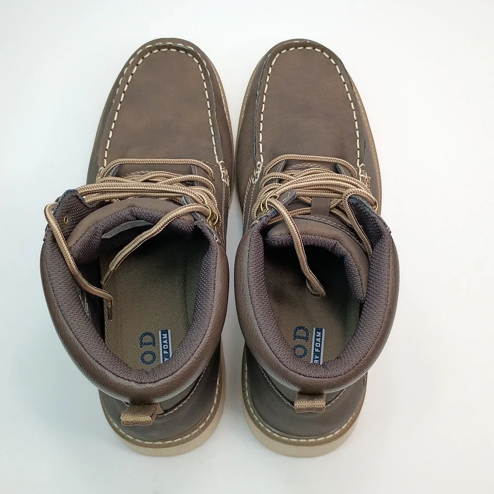 IZOD Miles Boot Men Size 13 Brown Memory Foam Moc Toe Lace Up 1917427